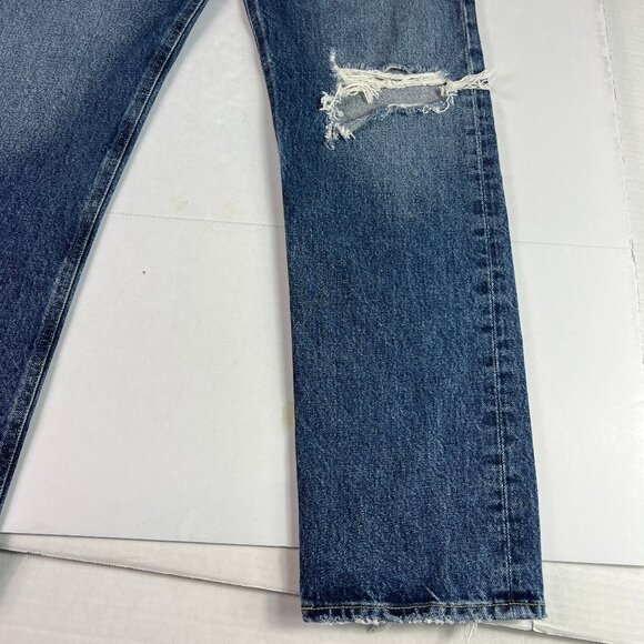 AGOLDE Jeans Women's 25x28* 90s Pinch High Rise Straight Ankle Blue Denim Tag 24 - Picture 5 of 16